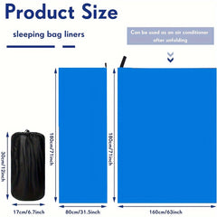 Plush Sleeping Bag Liner Warmth Zipper Camping Travel