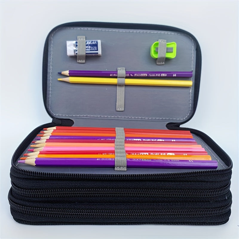 Students 4 Layers Pen Bags 72 Colors Sketching Lead Storage