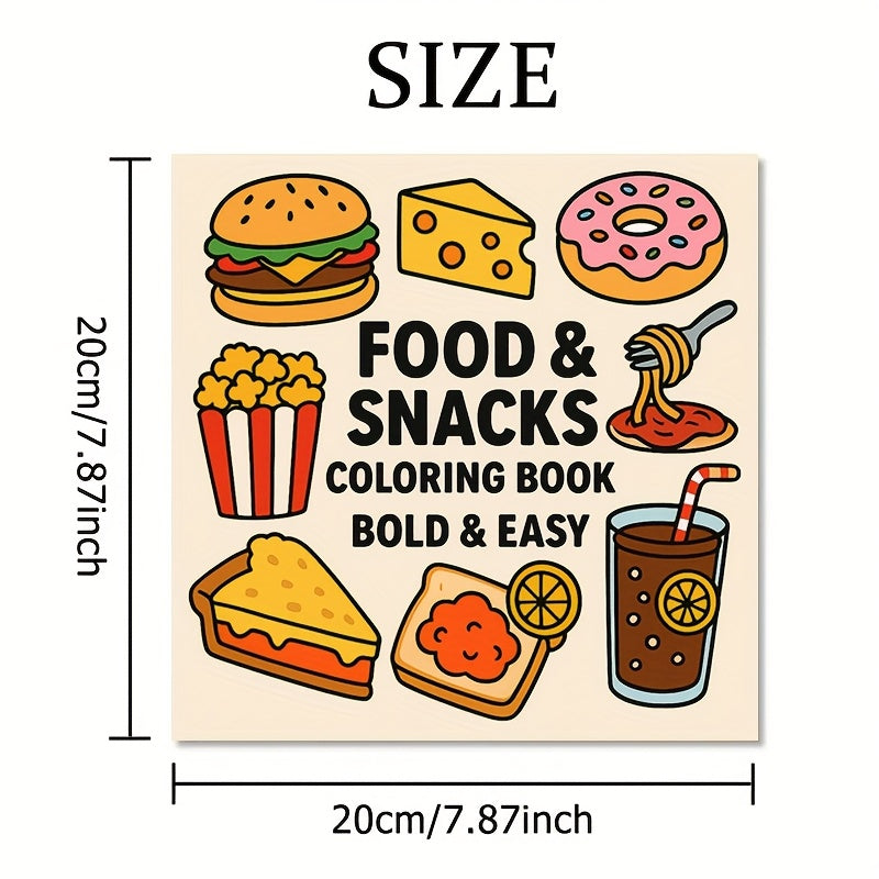 Food & Snack Coloring Book - Perfect Gift for Family & Friends