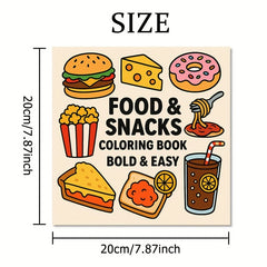 Food & Snack Coloring Book - Perfect Gift for Family & Friends