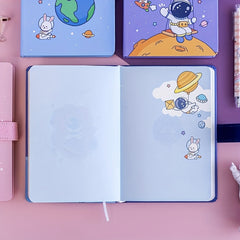 Small Fresh Page Illustration Journal with Notepad