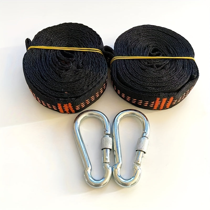 Heavy-Duty Canvas Hammock Straps for Outdoor Hanging