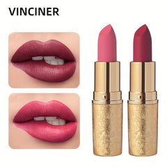 12 Color Nude Red Brown Matte Lipstick Hydrating Makeup