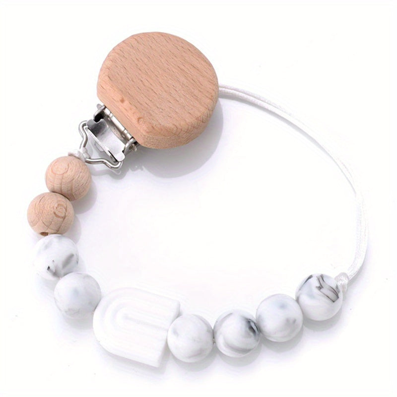 Baby Beech Pacifier Clip Anti-drop Silicone Teething Chain Toy