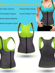 Gray Green Sauna Sweat Vest Women's Activewear