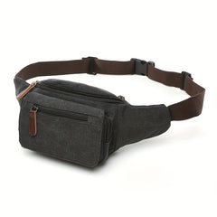 Waterproof Canvas Waist Bag Men's Casual Outdoor Storage Bag