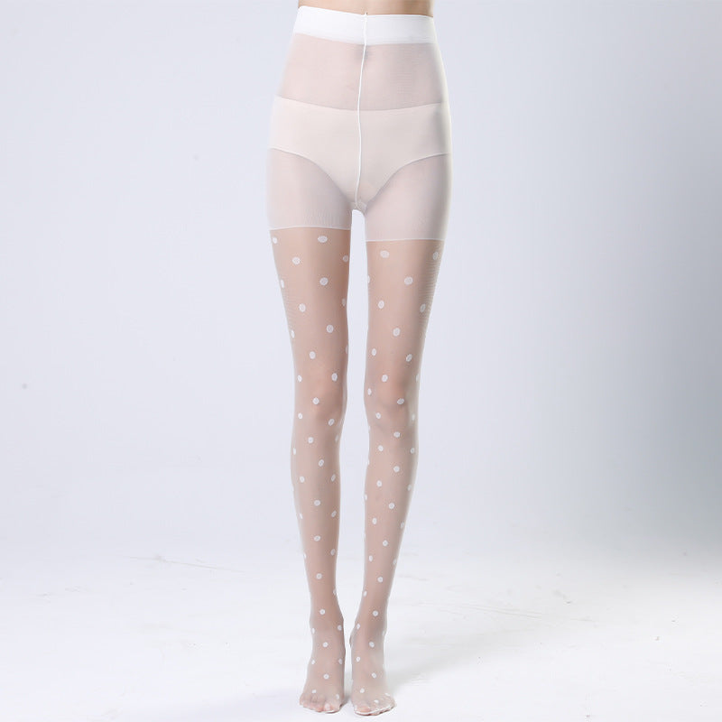 Polka Dots Pantyhose High Waist Anti-Snag Stockings