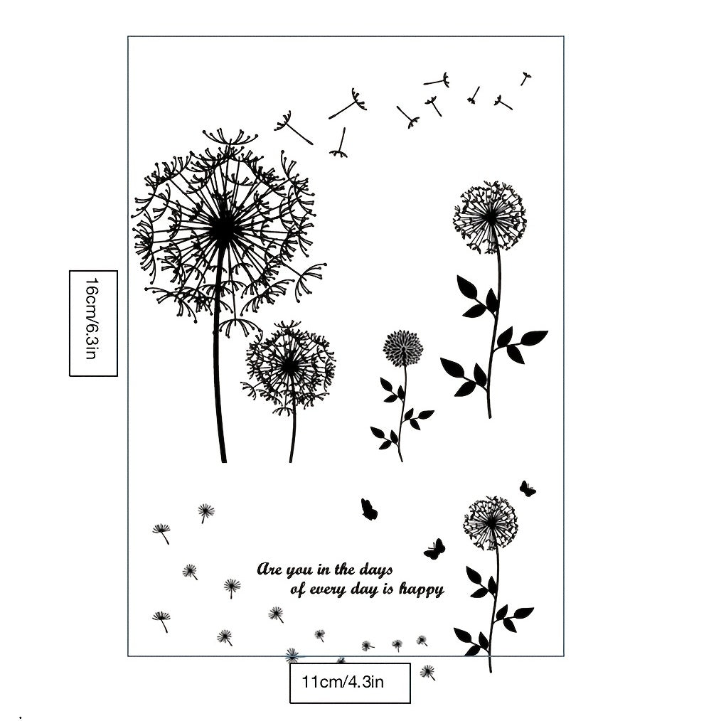Dandelion DIY Silicone Clear Stamp For Card Making and Scrapbooking