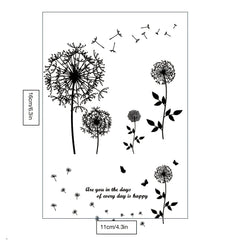 Dandelion DIY Silicone Clear Stamp For Card Making and Scrapbooking