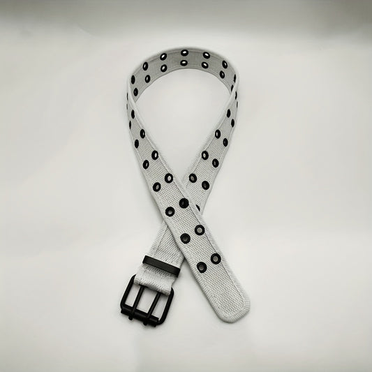 Men's Heavy Duty Web Belt Solid Color Hole Buckle Waist Strap