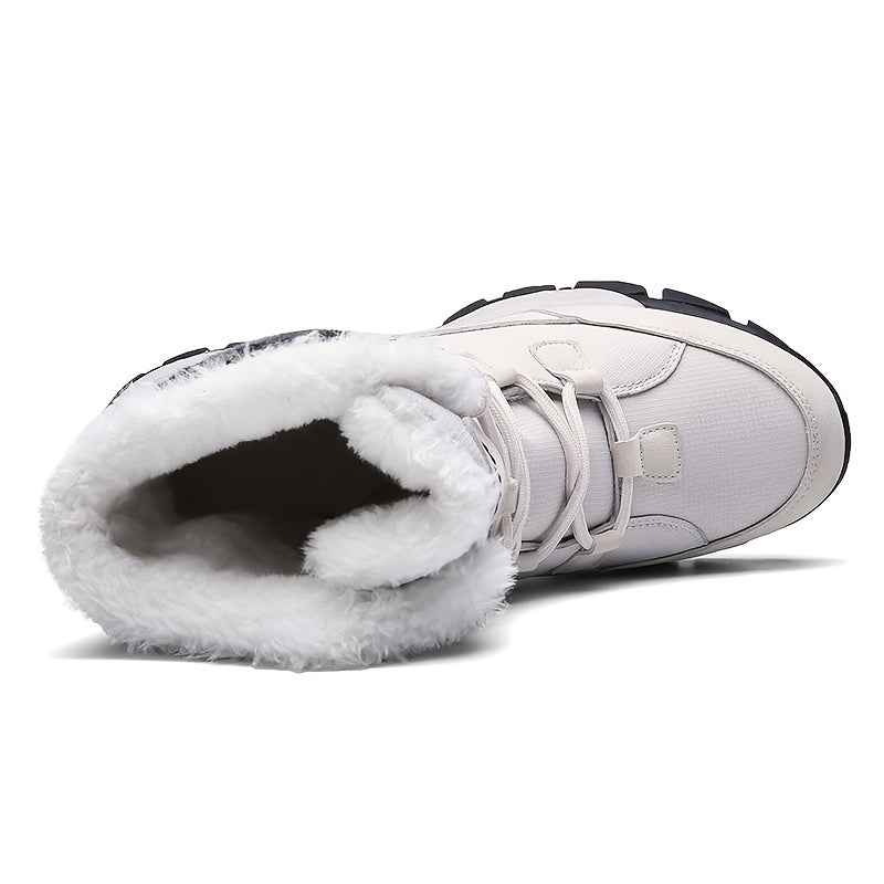Women's Non slip Snow Boots Warm Lace Up Platform Winter High Tube Boots