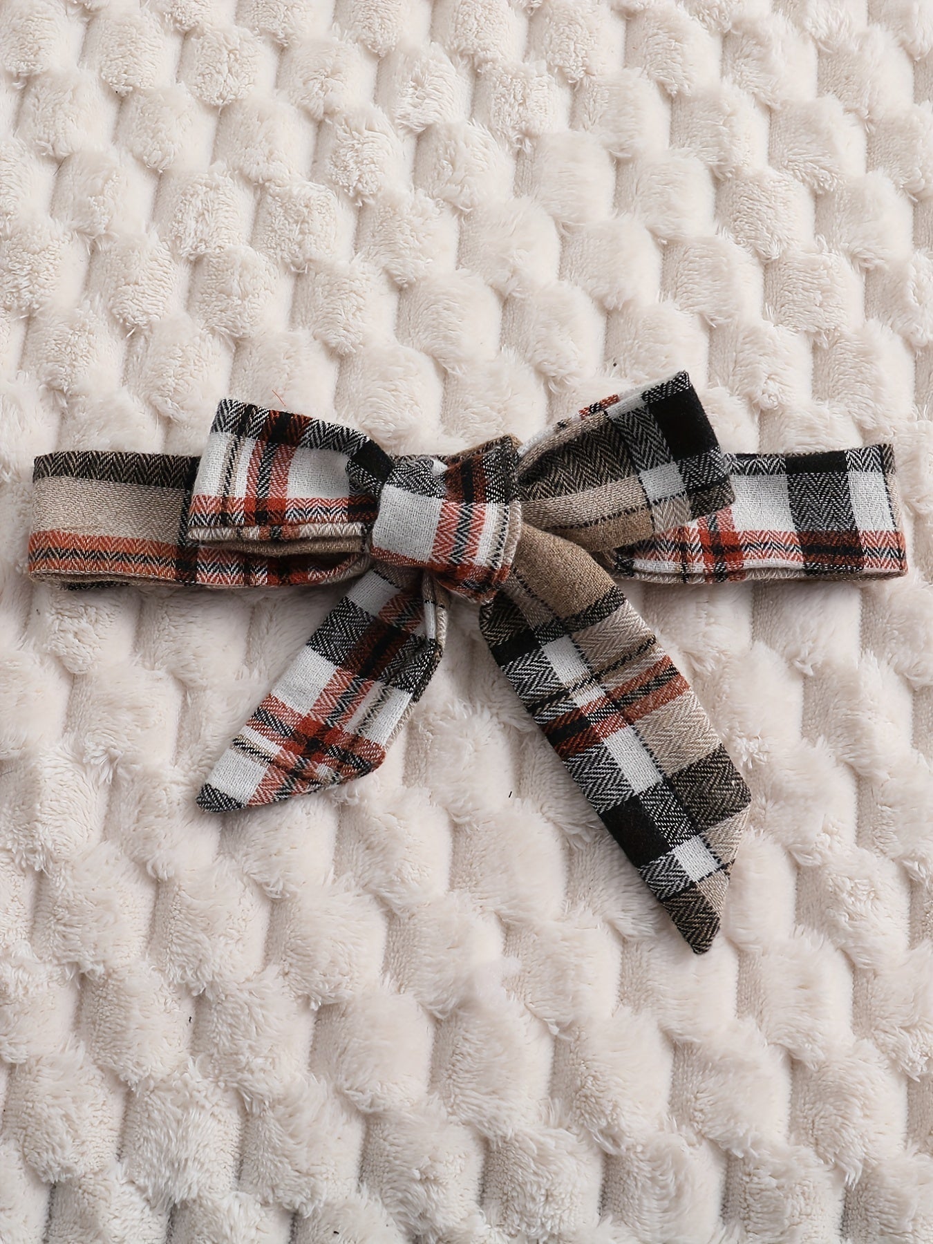Girls' Preppy Plaid Dress and Headband Set for Party