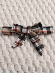 Girls' Preppy Plaid Dress and Headband Set for Party