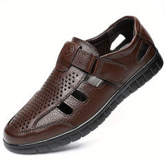 Men's Closed Toe Sandals Hook and Loop Fastener Non Slip Casual Shoes