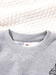 Boys Grey Cartoon Print Sweatshirt