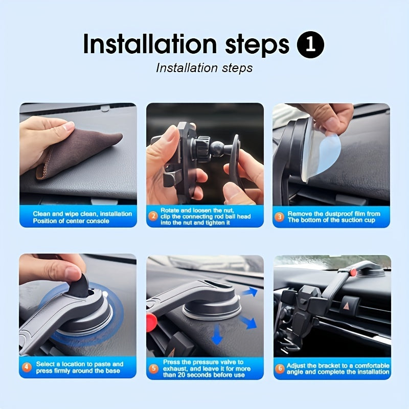 Universal Car Phone Mount Holder for Dashboard & Windshield