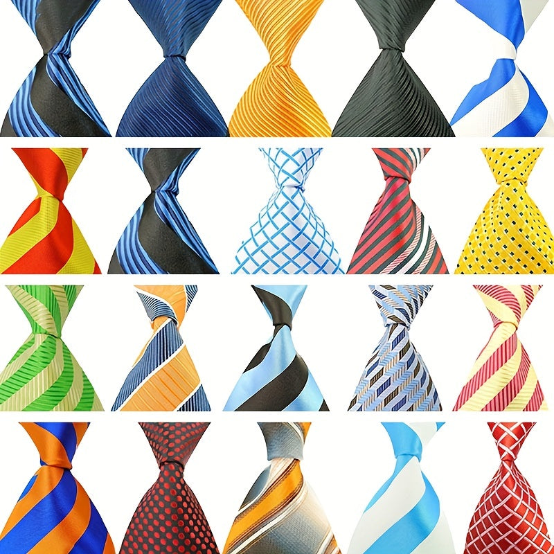 Men's Classic Stripe Jacquard Woven Tie Party Necktie