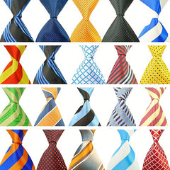 Men's Classic Stripe Jacquard Woven Tie Party Necktie