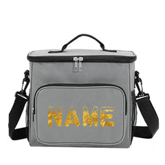Personalized Insulated Lunch Bag with Name Canvas Tote for Work Picnic Travel