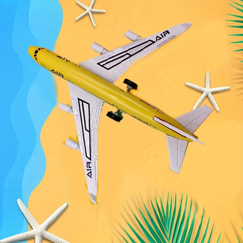 Simulated Aircraft Toy With Anti Drop And Rebound Force - Yellow
