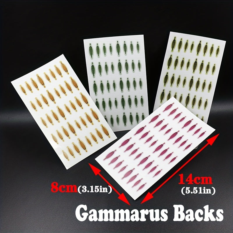80pcs Realistic Gammarus Shrimp Back Lures in 4 Colors