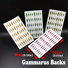 80pcs Realistic Gammarus Shrimp Back Lures in 4 Colors