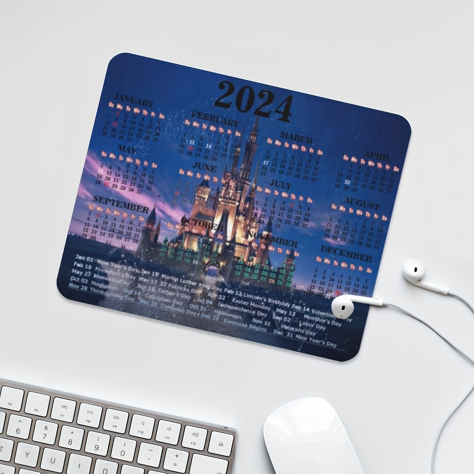 Personalized Castle Non-slip Mouse Pad Chinese Style 9.5x7.8 inches