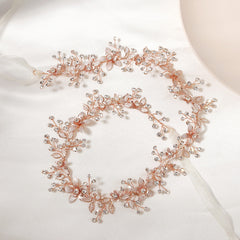 Rhinestone Flower Bridal Belt Crystal Bride Sash Wedding Party Accessory