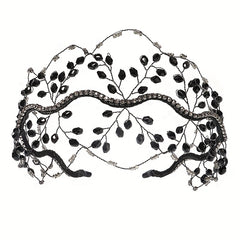 Crystal Crown Hair Hoop Mesh Beaded Hairbands Wedding Bridal Tiaras