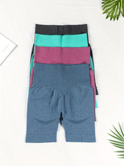 4 Pcs Seamless Butt lifting Shorts Stretchy Fitness Workout Gym Shorts
