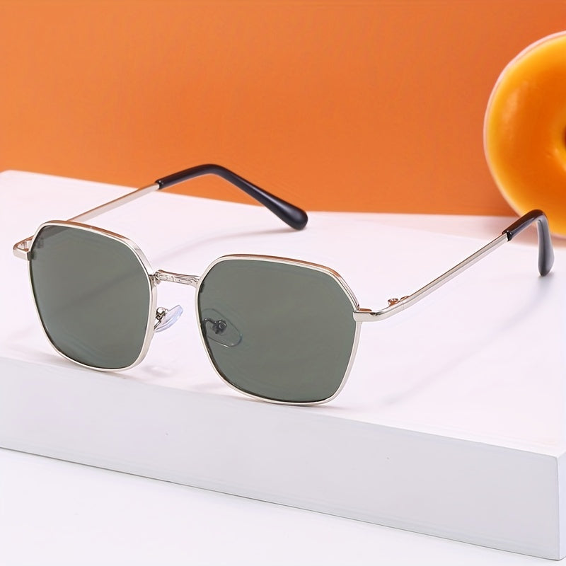 Vintage Metal Polygon Sunglasses for Children