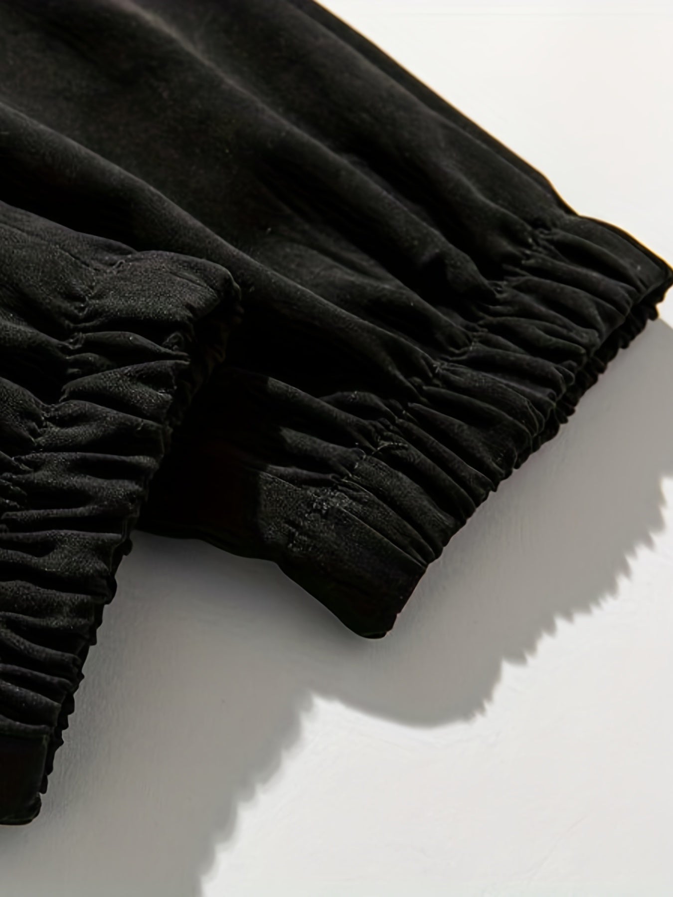 Men's Faux Suede Jogger Pants Loose Trousers