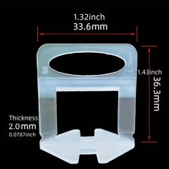 100pcs Tile Leveling Clips 2mm Tile Leveling Spacer Tile Leveling System