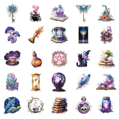 50pcs Dark Academia Waterproof Vinyl Stickers for Laptops Phones Skateboards