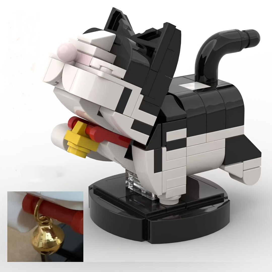 DIY Lucky Cow Cat with Bell Desktop Decoration
