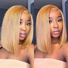 Short Bob Straight Lace Front Human Hair Wig