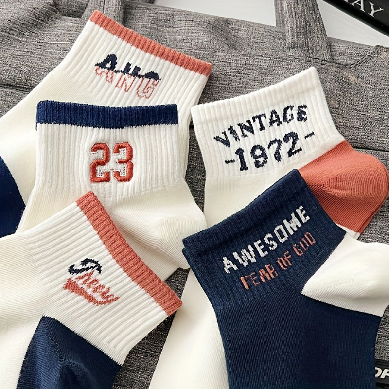 Men's Cotton Block Liner Anklets Socks Comfortable Breathable Sweat Absorbe
