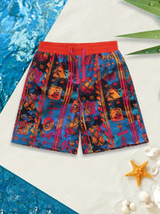 Boys Underwater Animals Print Surfing Shorts Swimming Trunks
