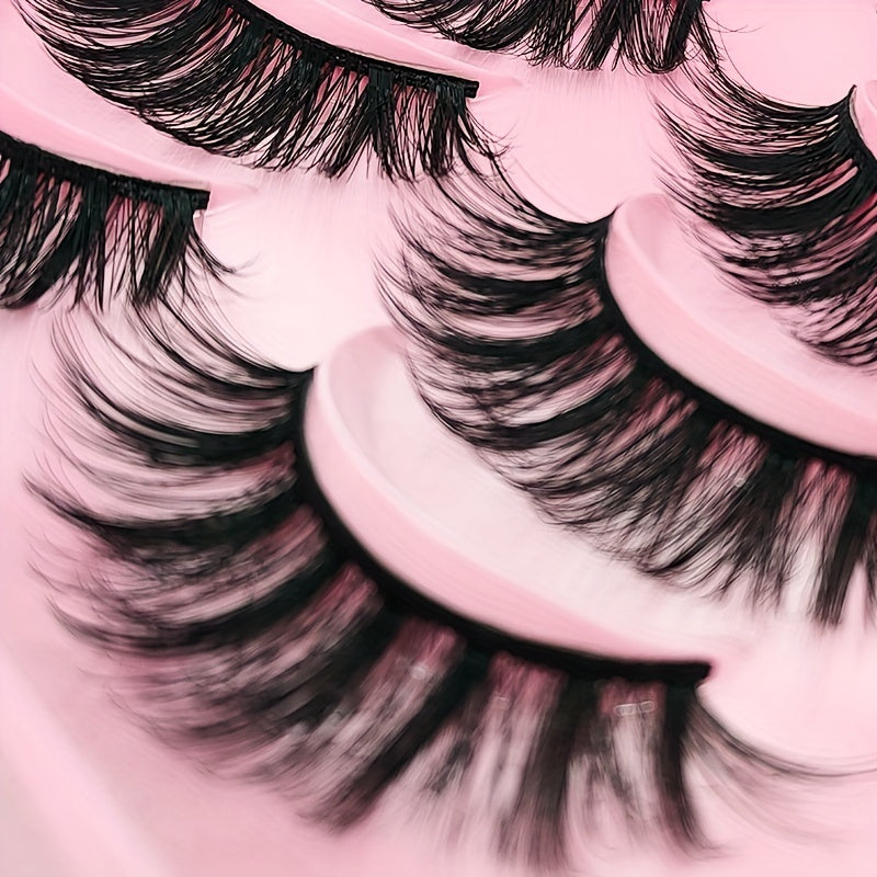 20 Pairs Faux Mink Lashes Fluffy Natural False Eyelashes Long 3D Cat Lashes