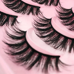 20 Pairs Faux Mink Lashes Fluffy Natural False Eyelashes Long 3D Cat Lashes