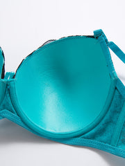 Women's Lace Push Up Bra with Bow Detail