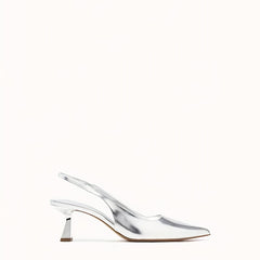 Solid Stiletto Heels Point Toe Slingback Pumps