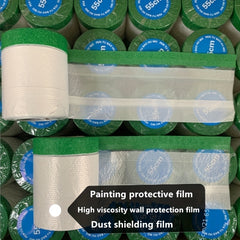 1pc Adhesive Paint Masking Film Wall Furniture Dust Protection Spray Film