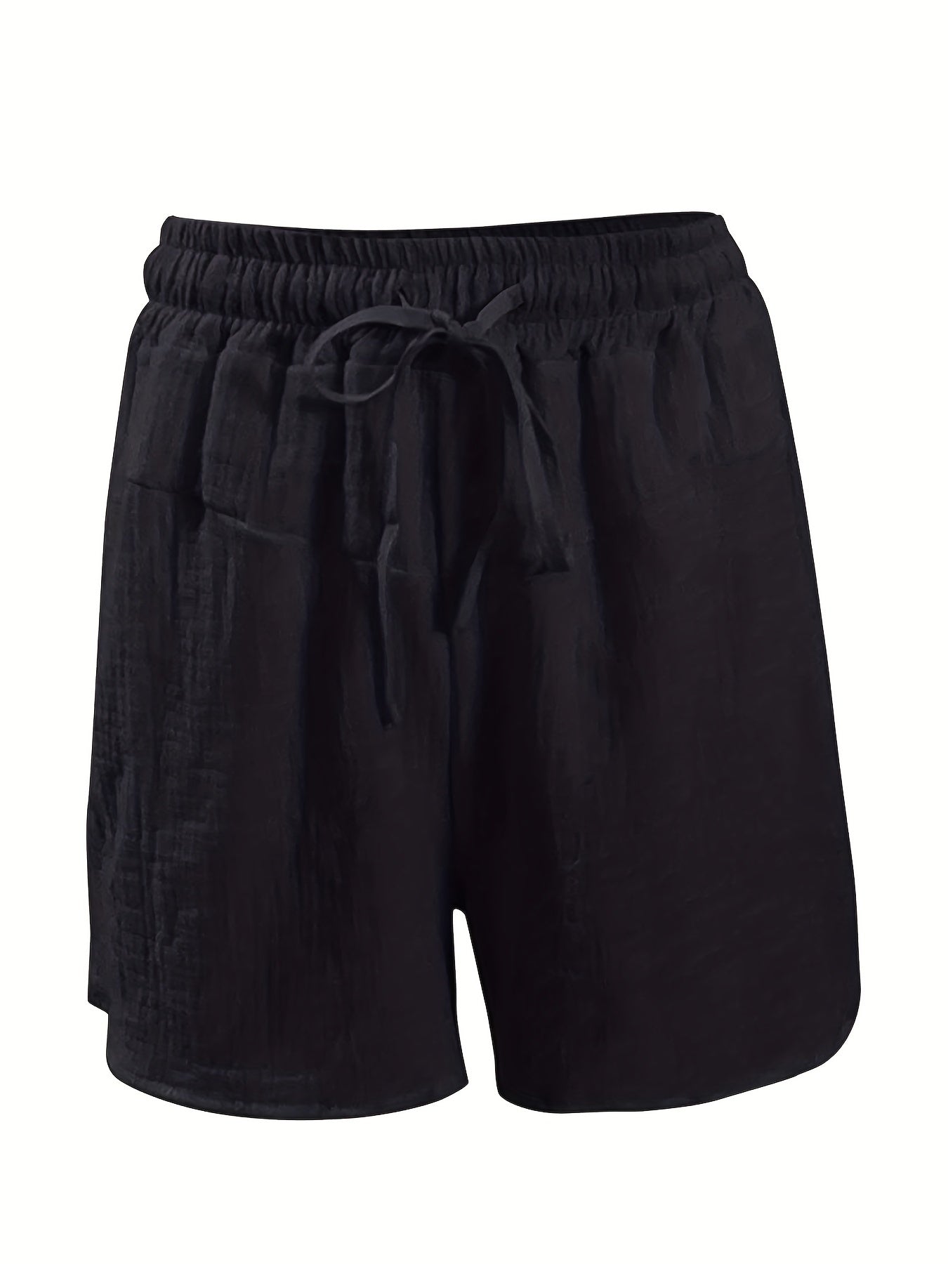 Solid Drawstring Shorts for Women