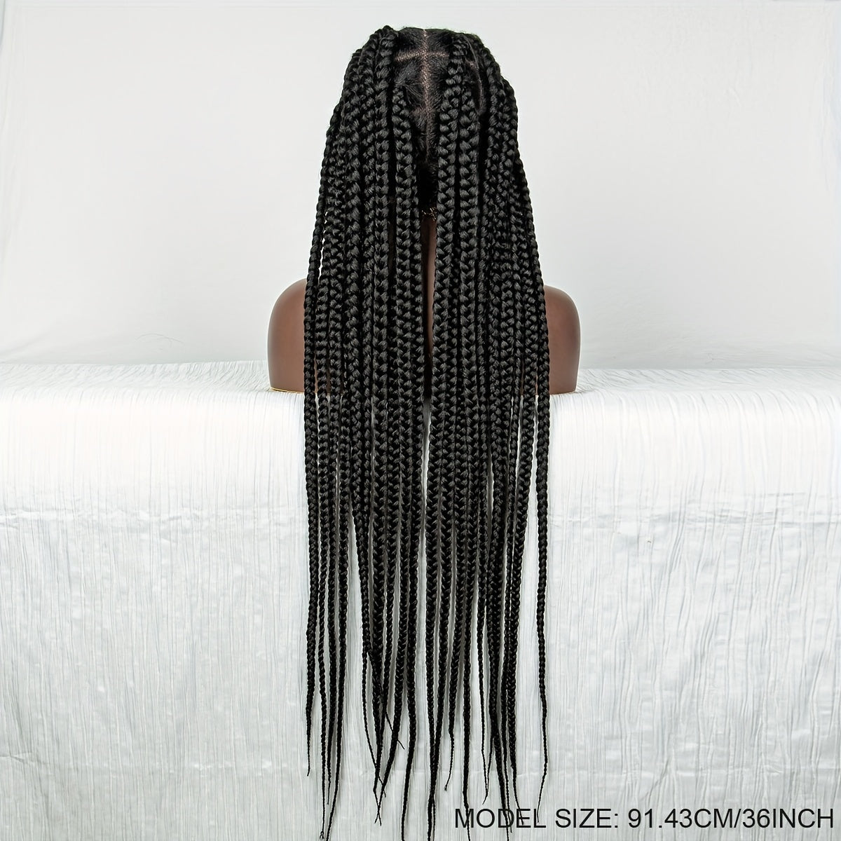 Full Lace Fiber Braid Wigs Long Box Braid Wig Synthetic Fiber Lace Front