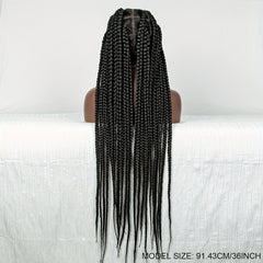 Full Lace Fiber Braid Wigs Long Box Braid Wig Synthetic Fiber Lace Front