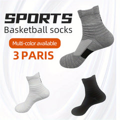 3 Pairs Men's Sport Socks Mesh Comfy Breathable for Training Running