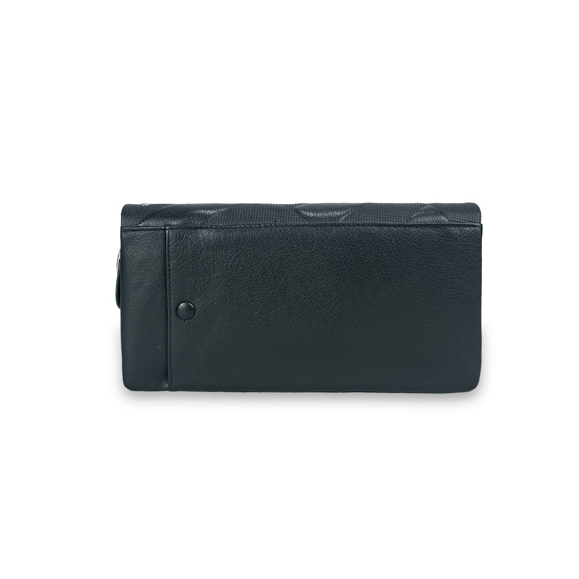 Vintage Plaid Leather Wallet with Multiple Compartments