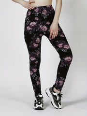 Floral Print Skinny Leggings Casual Stretchy Leggings