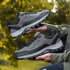 Men's Low Top Hiking Boots Non Slip Lace Up Shoes For Outdoor Activities